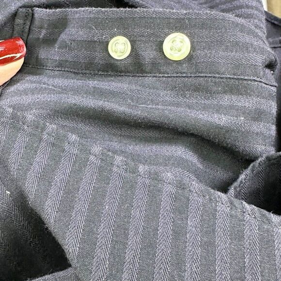 Dockers Mens XXL Black Shirt Size 18/18.5 34/35 Long Sleeve Button Up - Picture 14 of 14